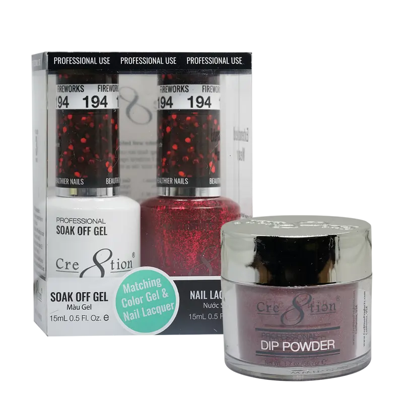 Cre8Tion Trio Matching Nail Polish Set – Fireworks Electric Blue 1