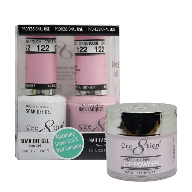 Cre8Tion Trio Matching Nail Polish Set – Gentle Touch Nude Beige 1