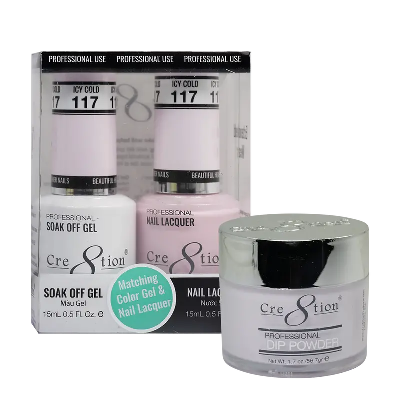 Cre8Tion Trio Matching Nail Polish Set – Icy Cold 117 1