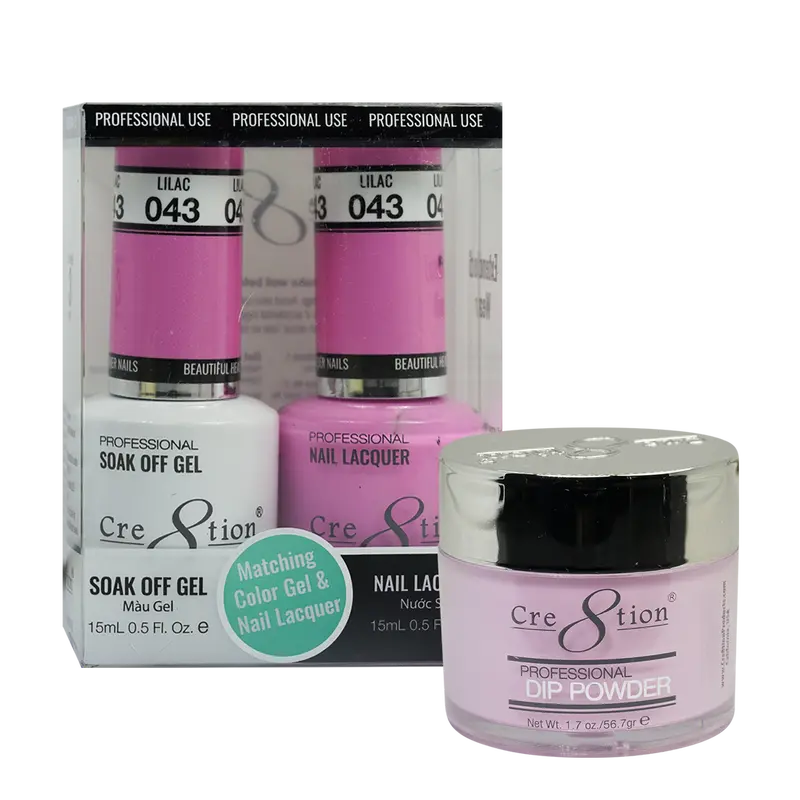 Cre8Tion Trio Matching Nail Polish Set – Lilac Dream Shade 1