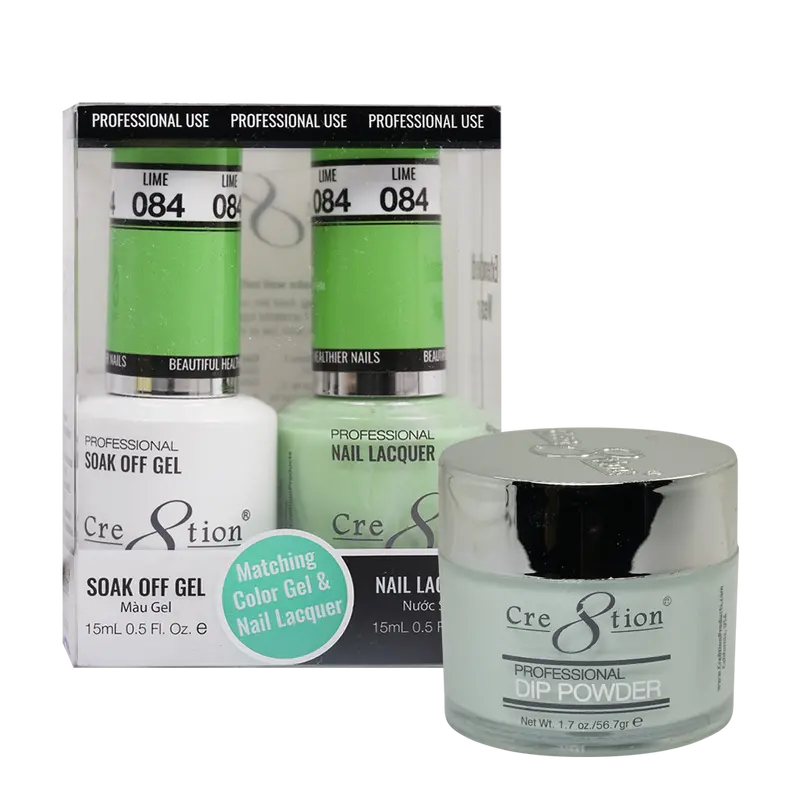 Cre8Tion Trio Matching Nail Polish Set – Lime 84 1