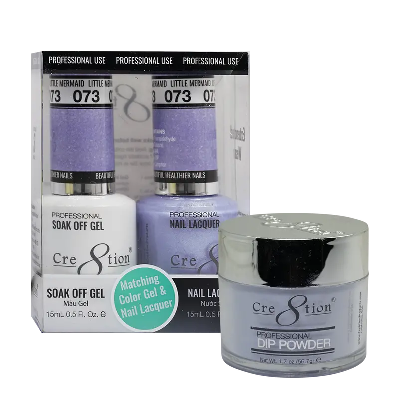 Cre8Tion Trio Matching Nail Polish Set – Little Mermaid (Shimmery) 73 1