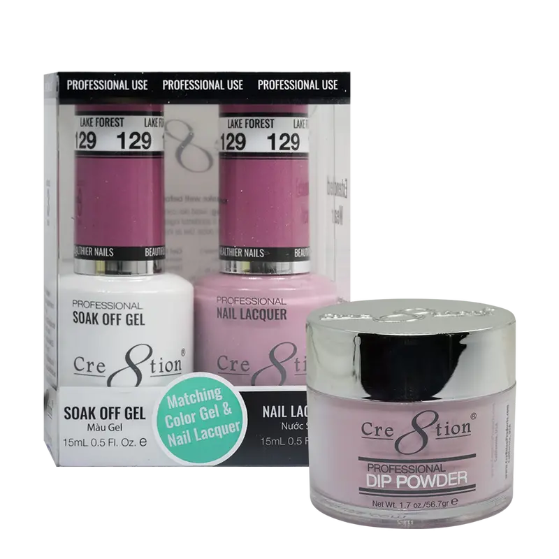 Cre8Tion Trio Matching Nail Polish Set – Monday Morning Soft Gray 1