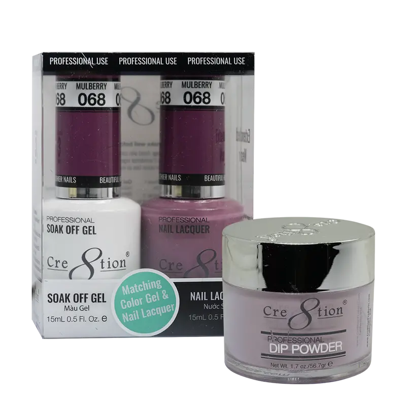 Cre8Tion Trio Matching Nail Polish Set – Mulberry 68 1