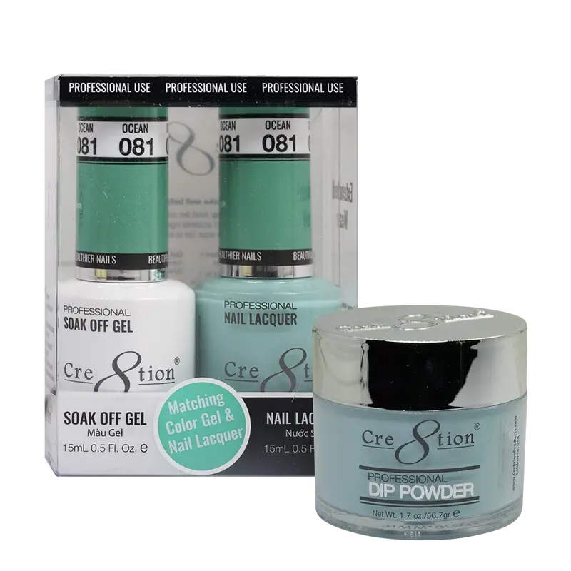 Cre8Tion Trio Matching Nail Polish Set – Ocean 81 1