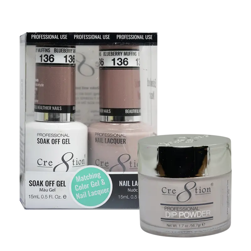 Cre8Tion Trio Matching Nail Polish Set – Window Tint Smoky Gray 1