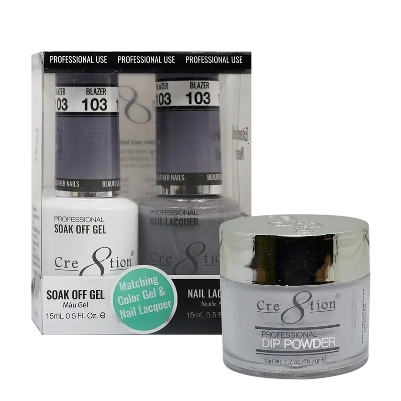 Cre8Tion Trio Matching Nail Set – Blazer (Shade 103) 1