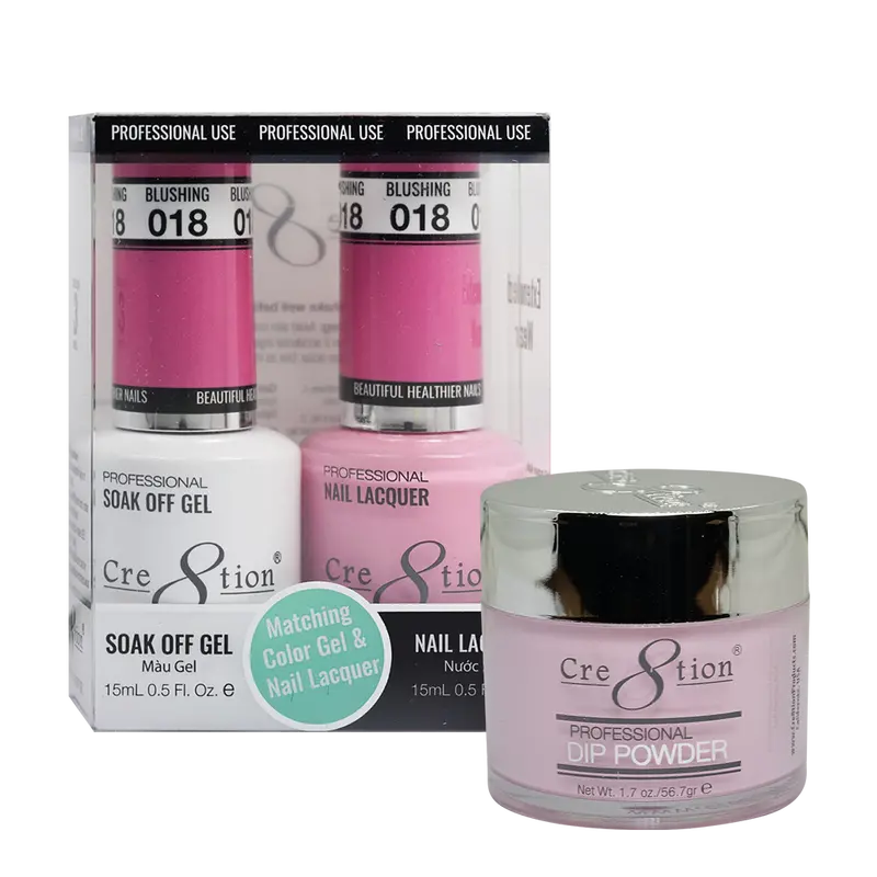 Cre8Tion Trio Matching Nail Set – Blushing (Shade 18) 1
