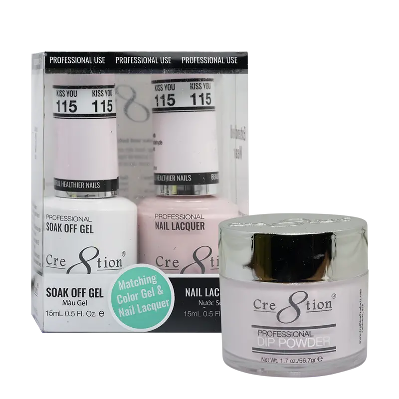 Cre8Tion Trio Matching Nail Set – Kiss You (Shade 115) 1