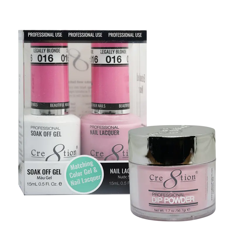 Cre8Tion Trio Matching Nail Set – Legally Blonde (Shade 16) 1
