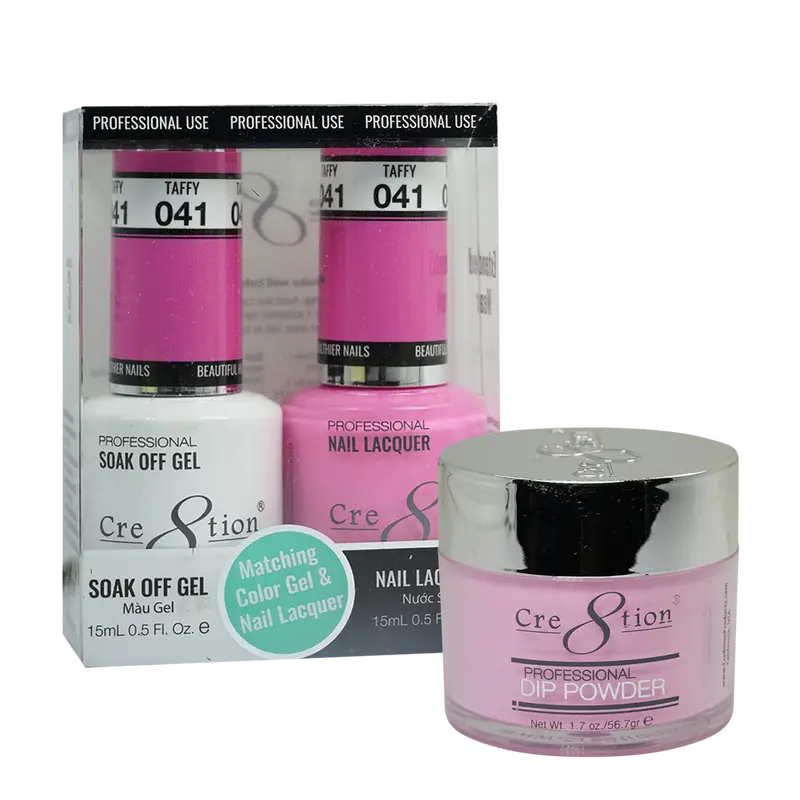 Cre8Tion Trio Matching Nail Set – Taffy Neon (Shade 41) 1