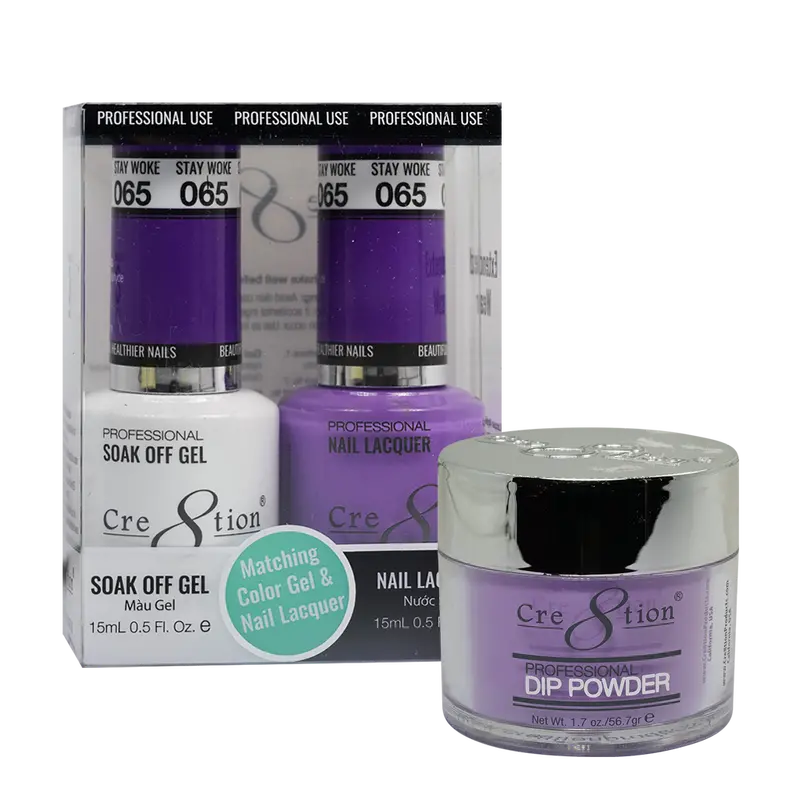 Cre8Tion Trio Matching Set – Grape Taffy Nail Polish (Color #65) 1