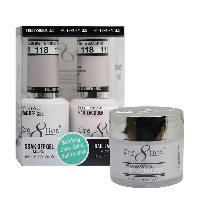 Cre8Tion Trio Nail Lacquer Set: A Gloomy Day Collection 118 1