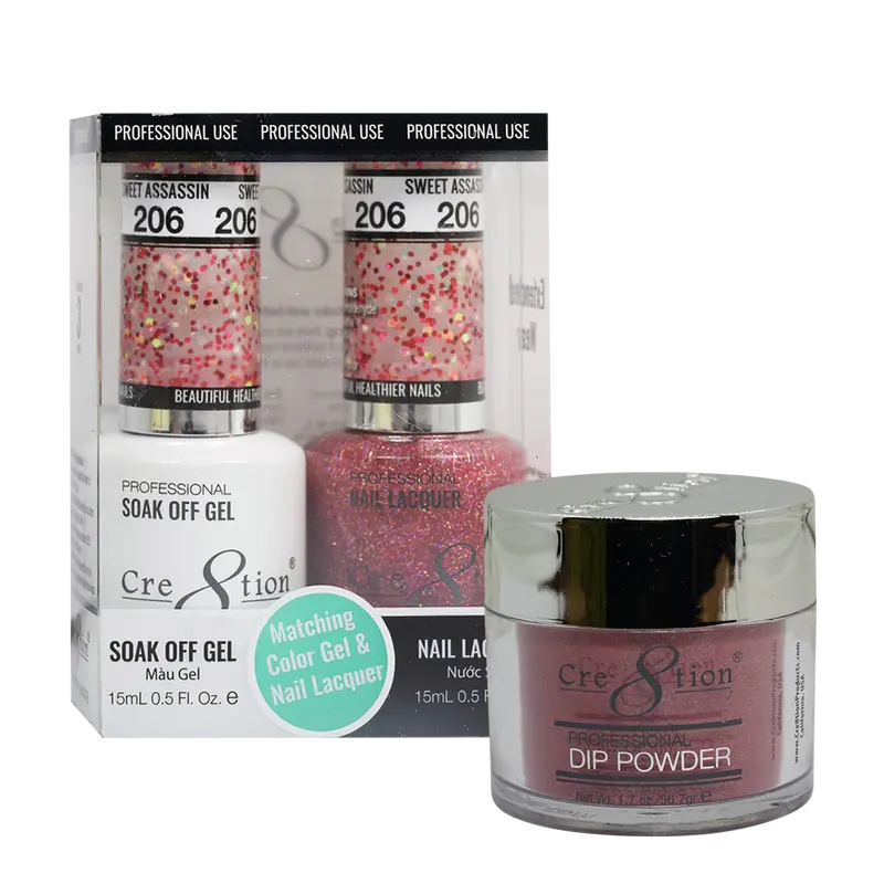 Cre8Tion Trio Nail Polish Set: Sweet Assassin Collection 206 1