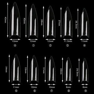 Cre8Tion Wide Stiletto Press-On Nails – 500 Pcs/Box, 100 Boxes/Case (Style #12) 1