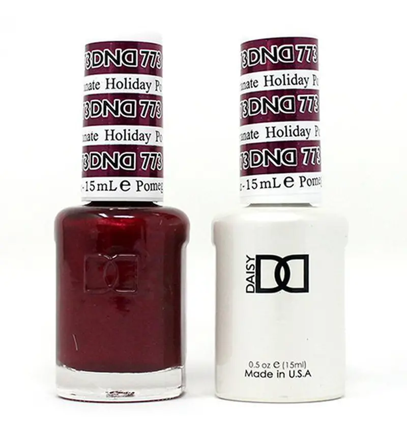 Daisy Dnd 773 Holiday Pomegranate Gel & Lacquer Duo – Festive Red-Berry 1