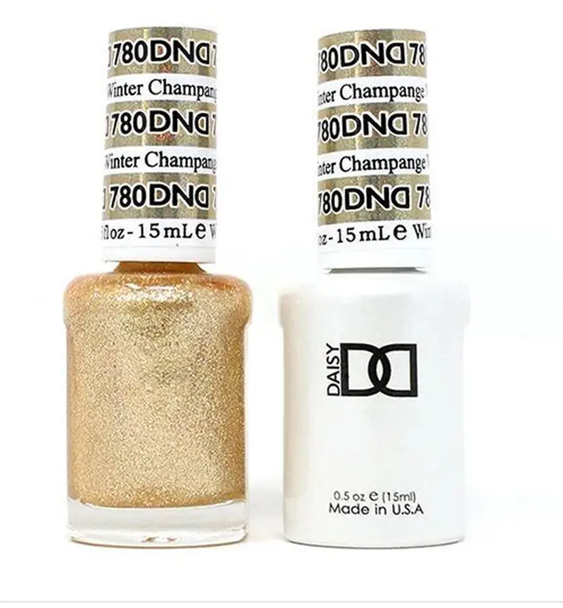 Daisy Dnd 780 Champagne Winter Gel & Lacquer Duo – Warm Metallic Sheen 1