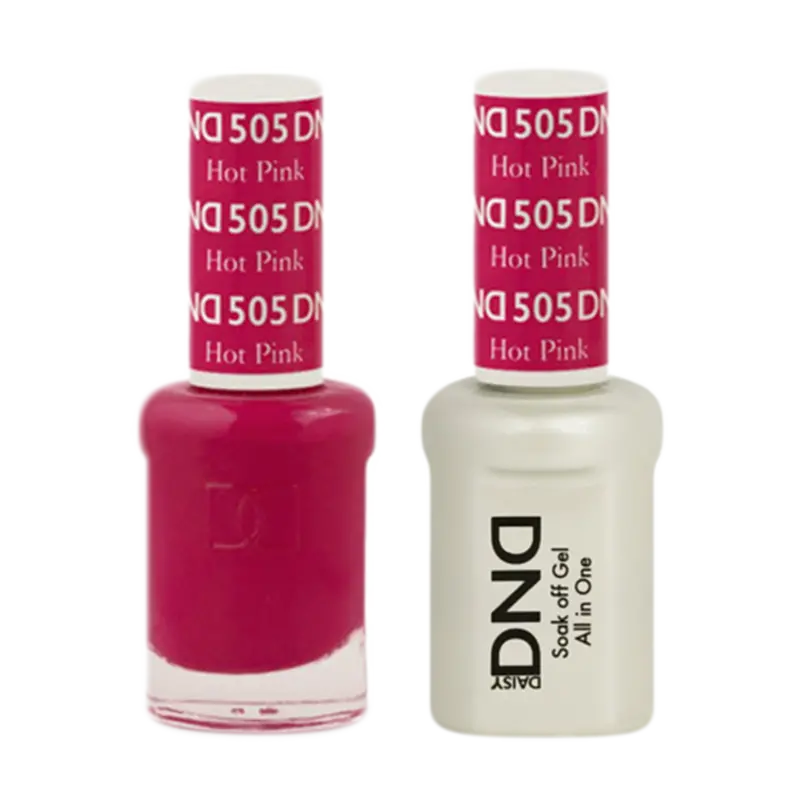 Daisy Dnd Dual-Finish Nail Polish Duo – Vibrant Hot Pink 505 1