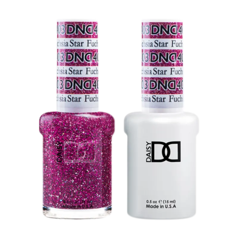 Daisy Dnd Fuchsia Star Gel & Nail Polish Pair 1
