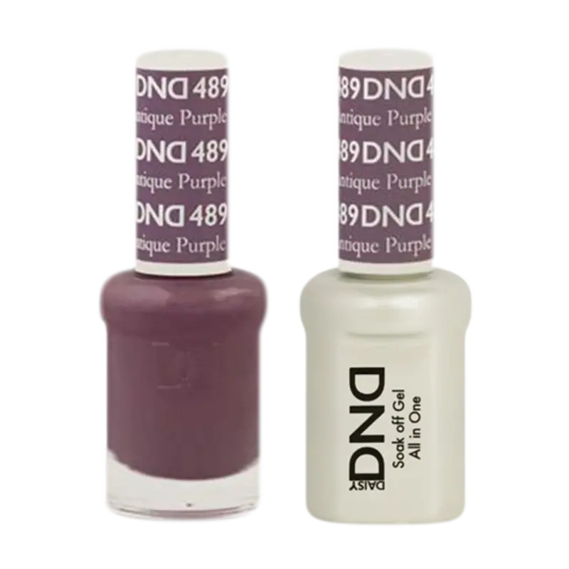 Daisy Dnd Gel + Classic Lacquer Set – Antique Purple #489 1