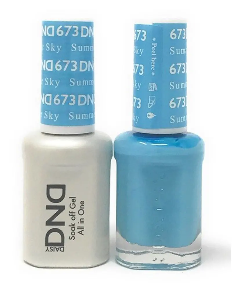 Daisy Dnd Gel & Classic Polish Pair – Summer Sky #673 1