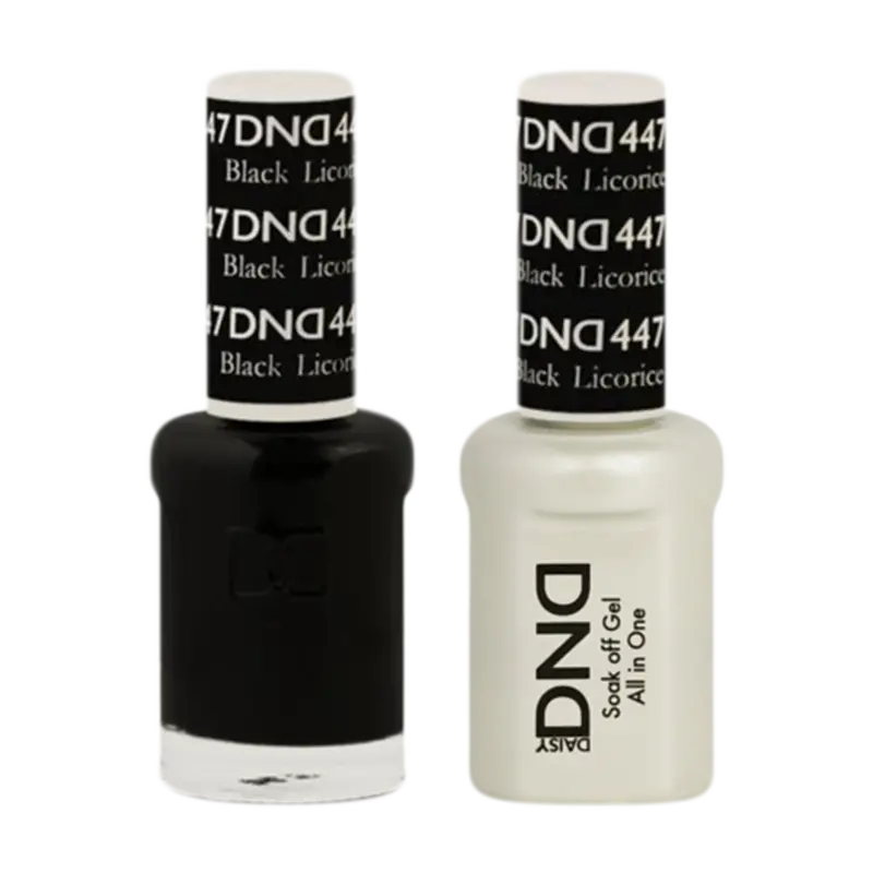 Daisy Dnd Gel & Lacquer Set – Black Licorice Deep Matte 447 1