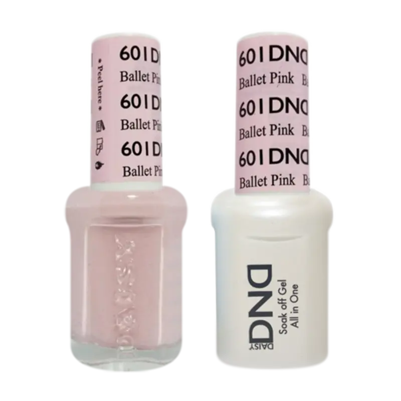 Daisy Dnd Gel Polish & Nail Lacquer Set – Ballet Pink #601 1