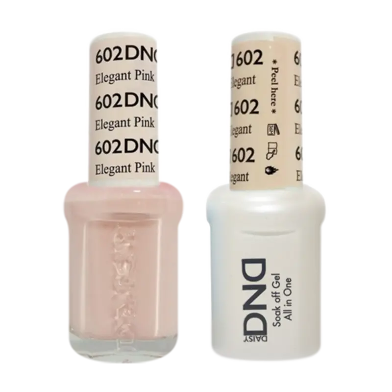 Daisy Dnd Gel Polish & Nail Lacquer Set – Elegant Pink #602 1