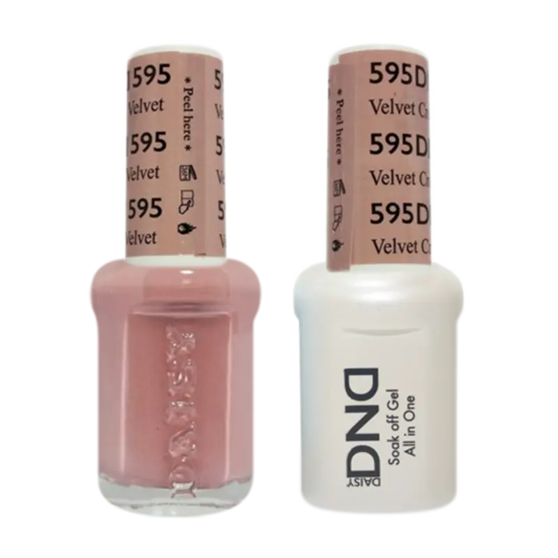 Daisy Dnd Gel Polish & Nail Lacquer Set – Velvet Cream #595 1