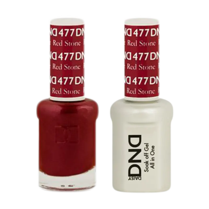 Daisy Dnd Gel + Traditional Polish Pair – Red Stone #477 1