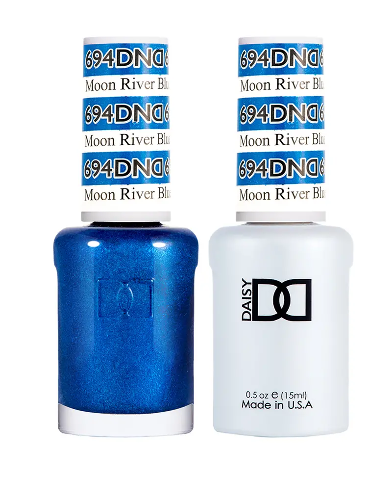 Daisy Dnd Two-In-One Nail Color – Moon River Blue #694 1