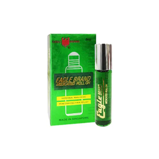 Dau Xanh Eagle Brand Medicated Roll-On Oil – 8 Ml (19.8 G), 12 Units Per Pack, Bulk Case: 6 Packs 1