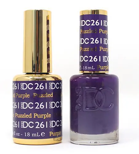 Dc Matching Duo Gel & Nail Lacquer In Puzzled Purple (Dc261) 1