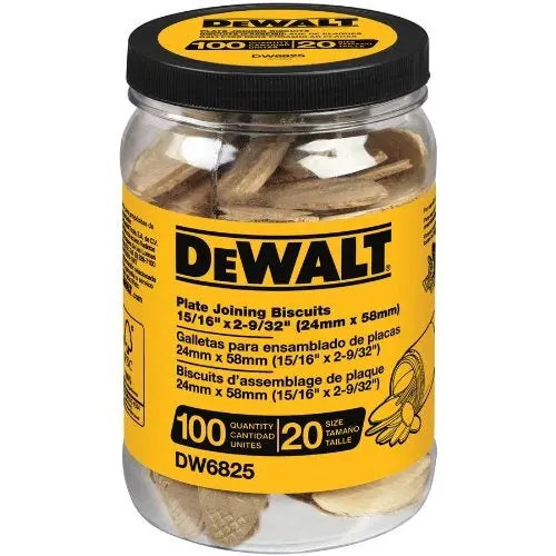 Dewalt Dw6825 Size 20 Wooden Biscuit Joinery Inserts 1
