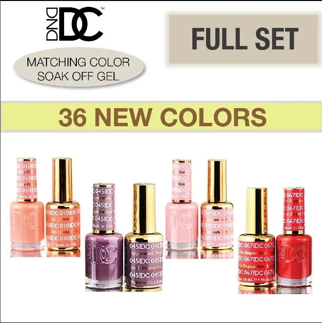 Dnd Dc Collection Soak-Off Gel Polish – Full Set Of 36 Matching Colors ($5.50 Each) 1