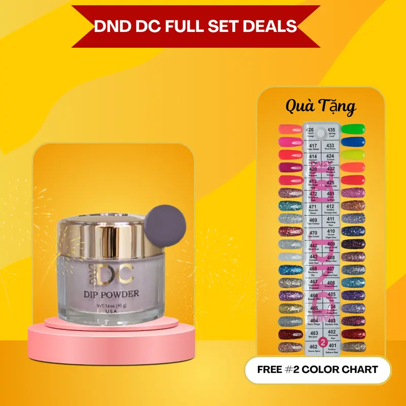 Dnd Dc Dip Powder – Board 2 (Shades 37–72), 2 Oz + 2 Color Charts 1