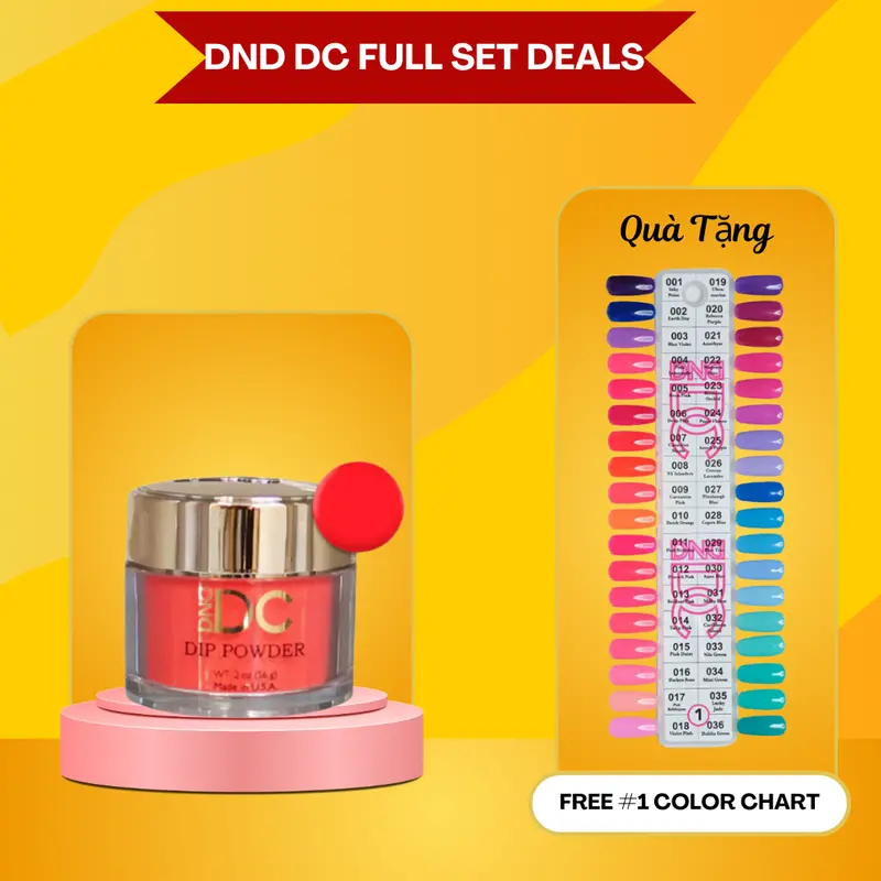 Dnd Dc Dip Powder Kit – 2 Oz, 36-Color Collection (#001 To #036) With Dual Reference Charts 1