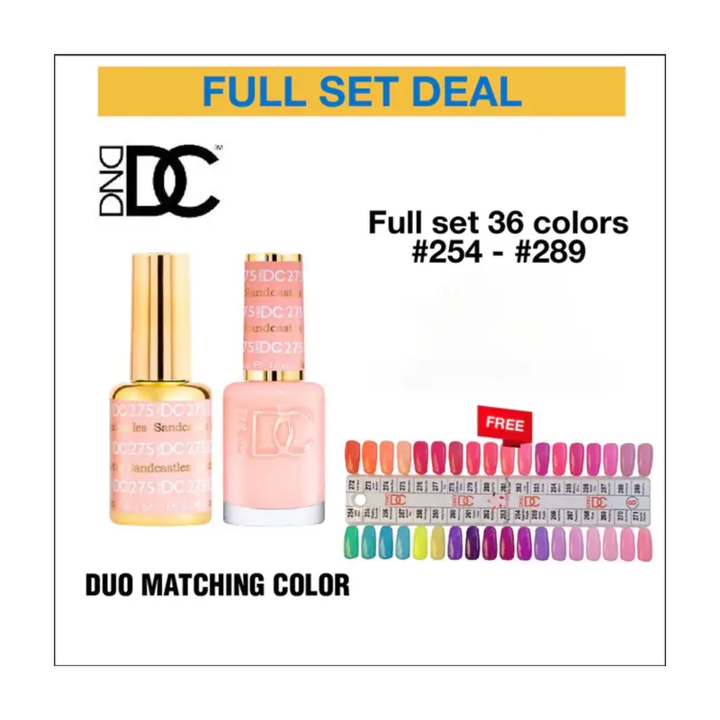 Dnd Dc Duo Set – 36 Gel Colors (#254–#289) + Matching Color Reference 1