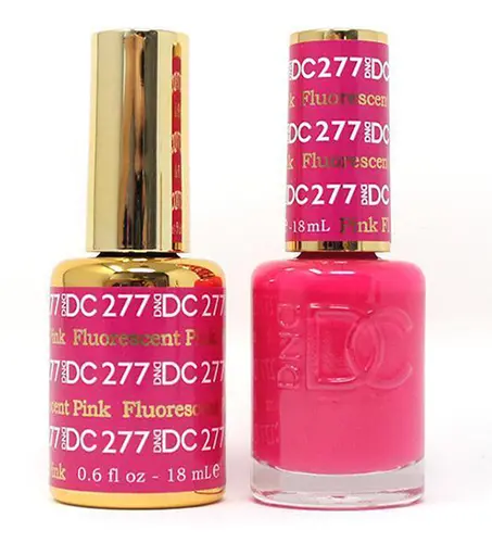 Dnd Dc277 Fluorescent Pink Soak-Off Gel & Matching Lacquer Duo 1