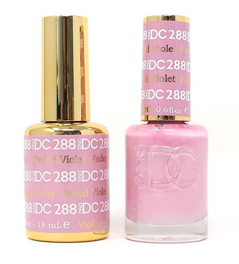 Dnd Dc288 Faded Violet Soak-Off Gel & Nail Lacquer Pair 1