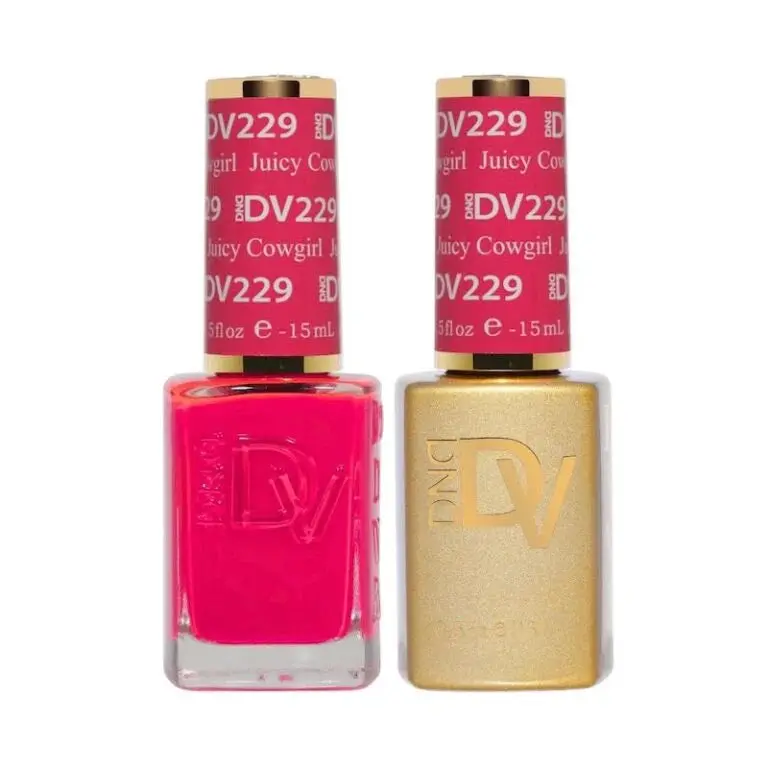 Dnd Diva Juicy Cowgirl Nail Polish – Lively Orange-Pink Blend 1