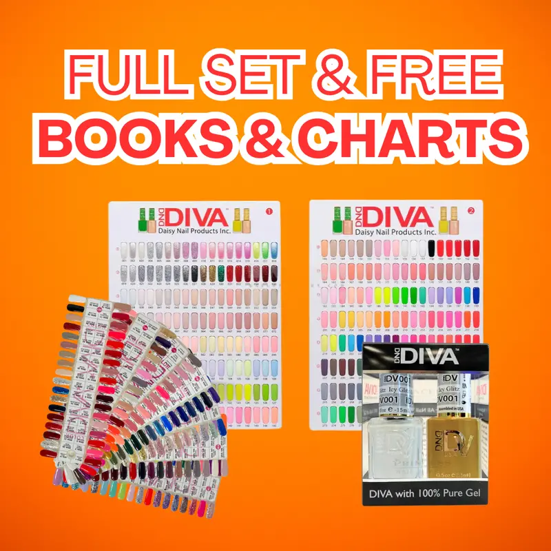 Dnd Diva Matching Duo Nail Polish Bundle – 288 Premium Shades With 2 Instructional Guides & 1 Full Color Chart 1