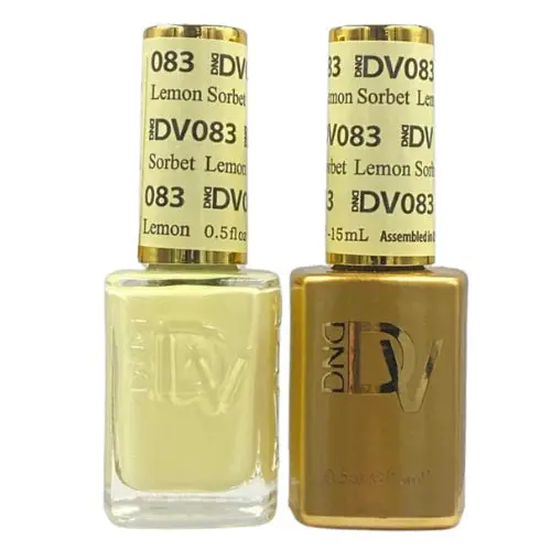 Dnd Diva Matching Duo Nail Polish Set – Shade 083 Lemon Sorbet 1