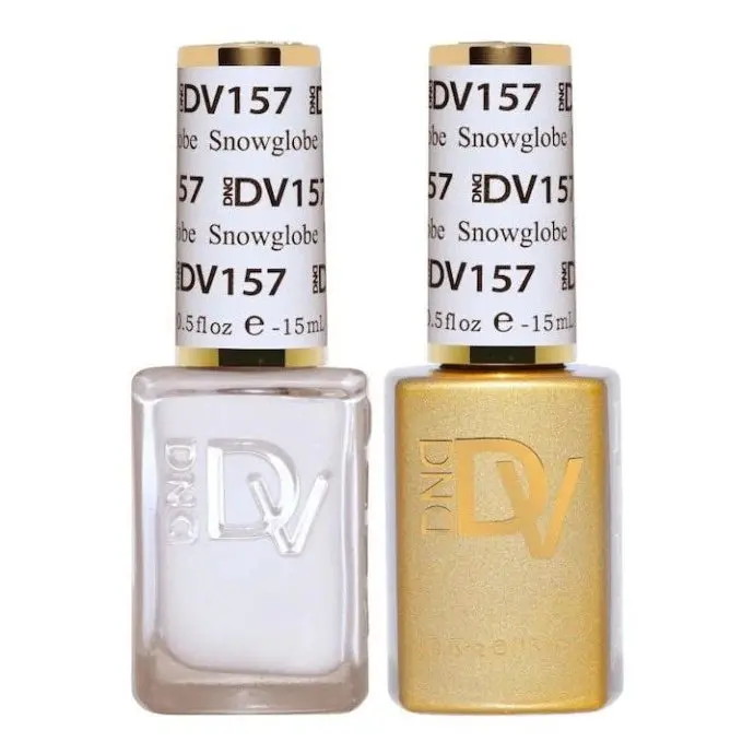 Dnd Diva Nail Enamel In Snowglobe – Icy Translucent White 1