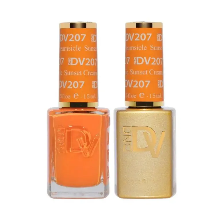 Dnd Diva Sunset Creamsicle Nail Color – Layered Orange-White Gradient Base 1