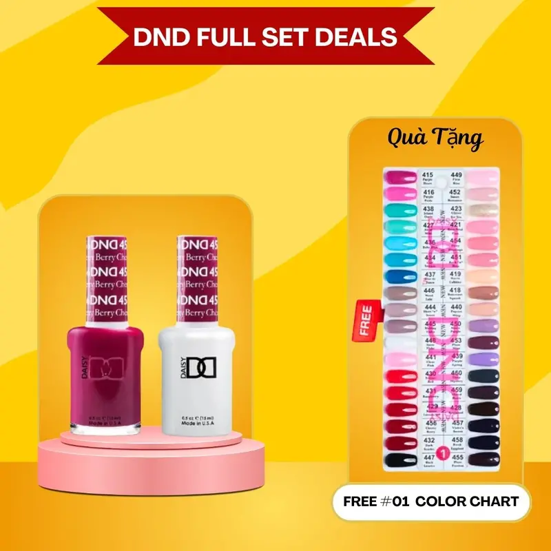 Dnd Duo Gel Set – 36 Classic Shades (#415–#455) + Complimentary Color Chart 1
