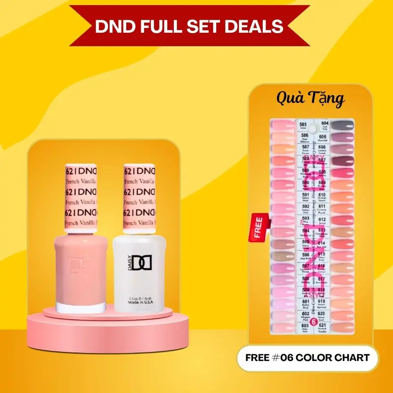 Dnd Duo Gel System – 36 Professional Shades (#585–#621) + Color Reference Guide #06 1