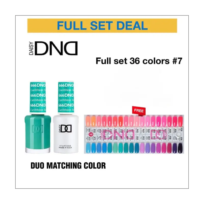 Dnd Duo Set – 36 Gel Colors (#638–#673) In Premium Packaging With Swatch Reference 1