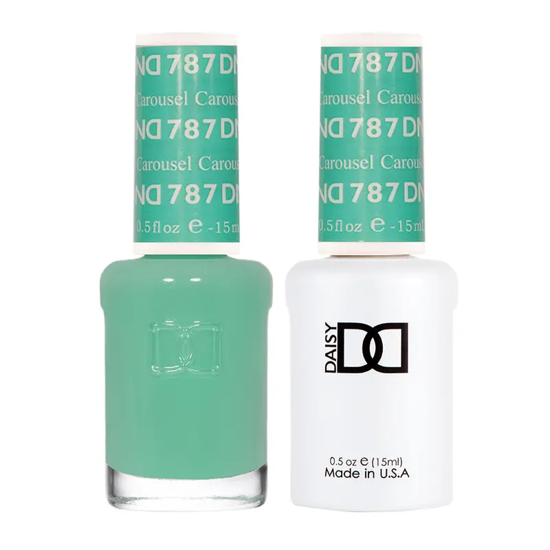 Dnd Gel & Lacquer Duo – Carousel #787 (Pastel Rainbow-Inspired Hybrid) 1