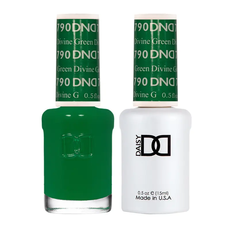 Dnd Gel & Lacquer Duo – Divine Green #790 (Emerald-Toned Dual-Use Polish) 1
